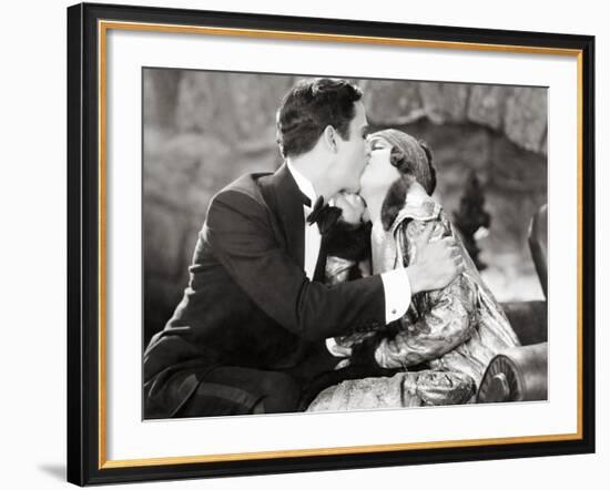 Silent Film Still: Kissing-null-Framed Photographic Print
