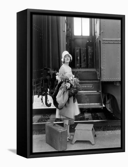 Silent Film Still: Trains-null-Framed Premier Image Canvas