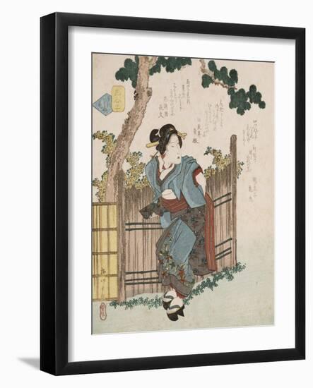Silent Flowers-Chokosai Eisho-Framed Giclee Print