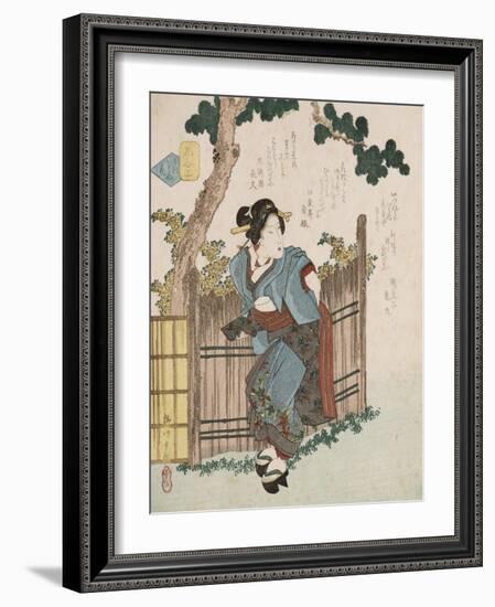 Silent Flowers-Chokosai Eisho-Framed Giclee Print