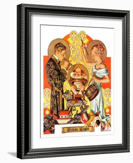 "Silent Night,"December 28, 1935-Joseph Christian Leyendecker-Framed Giclee Print