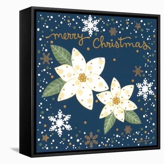 Silent Night Poinsettias-Annie LaPoint-Framed Stretched Canvas