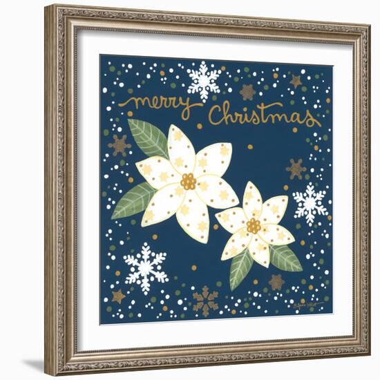 Silent Night Poinsettias-Annie LaPoint-Framed Art Print