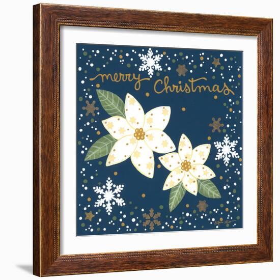 Silent Night Poinsettias-Annie LaPoint-Framed Art Print