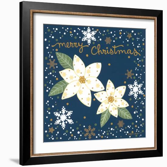 Silent Night Poinsettias-Annie LaPoint-Framed Art Print