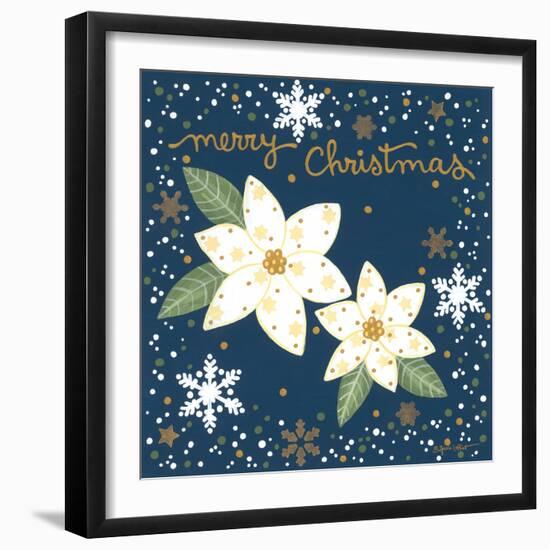 Silent Night Poinsettias-Annie LaPoint-Framed Art Print