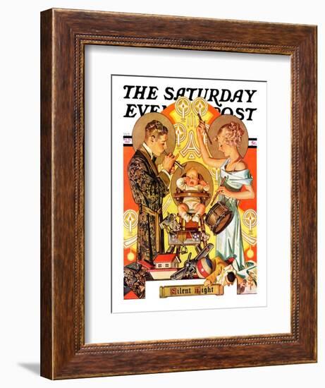 "Silent Night," Saturday Evening Post Cover, December 28, 1935-Joseph Christian Leyendecker-Framed Giclee Print