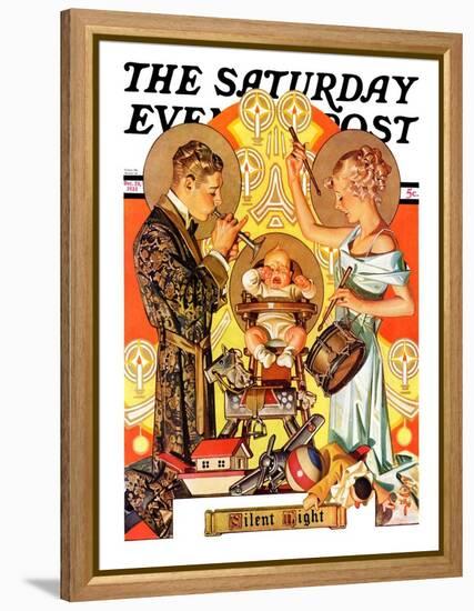 "Silent Night," Saturday Evening Post Cover, December 28, 1935-Joseph Christian Leyendecker-Framed Premier Image Canvas