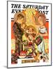 "Silent Night," Saturday Evening Post Cover, December 28, 1935-Joseph Christian Leyendecker-Mounted Giclee Print