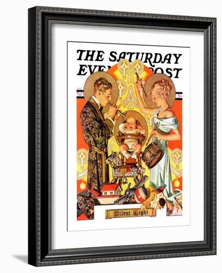 "Silent Night," Saturday Evening Post Cover, December 28, 1935-Joseph Christian Leyendecker-Framed Giclee Print