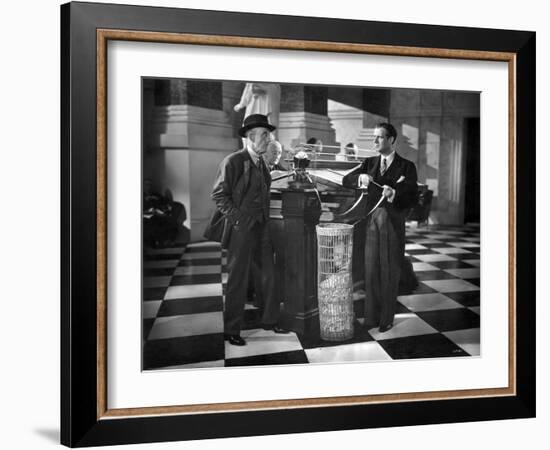 Silent Still: Banking-null-Framed Giclee Print