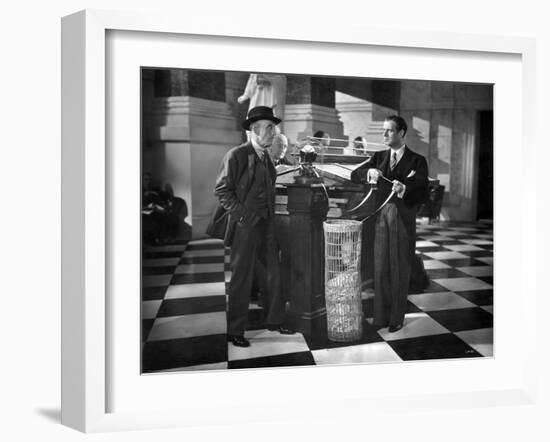 Silent Still: Banking-null-Framed Giclee Print