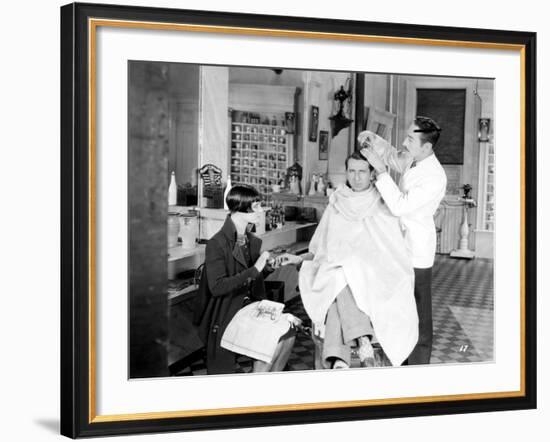 Silent Still: Barber Shop-null-Framed Giclee Print