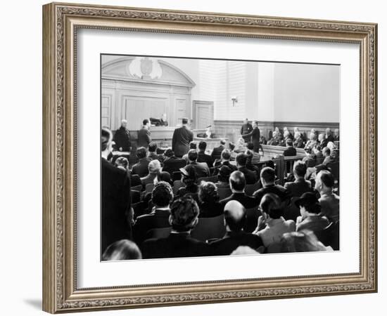 Silent Still: Courtroom-null-Framed Giclee Print