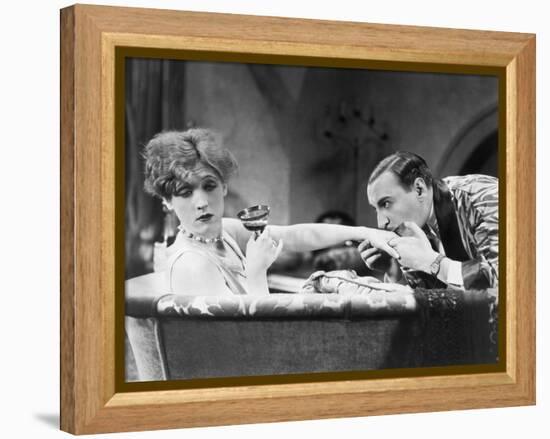 Silent Still: Hand Kissing-null-Framed Premier Image Canvas