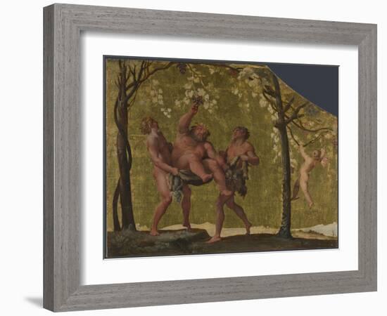 Silenus Gathering Grapes, C. 1598-Annibale Carracci-Framed Giclee Print