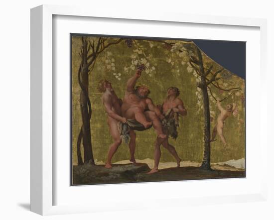 Silenus Gathering Grapes, C. 1598-Annibale Carracci-Framed Giclee Print