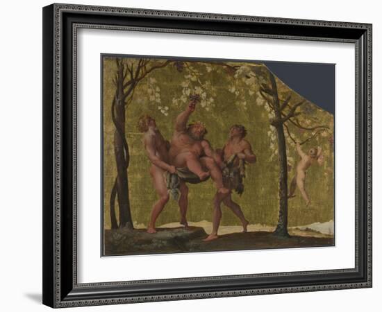 Silenus Gathering Grapes, C. 1598-Annibale Carracci-Framed Giclee Print