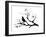 Silhouette: Bird on Branch-null-Framed Giclee Print