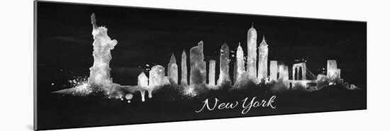 Silhouette Chalk New York-anna42f-Mounted Art Print