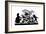 Silhouette - Children and Birds-null-Framed Giclee Print