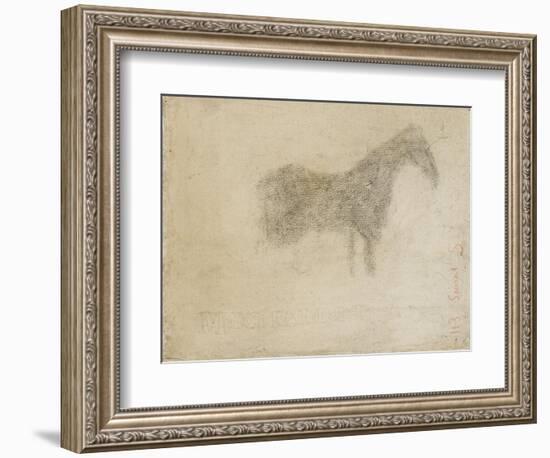 Silhouette d'un cheval, de profil à droite-Georges Seurat-Framed Giclee Print