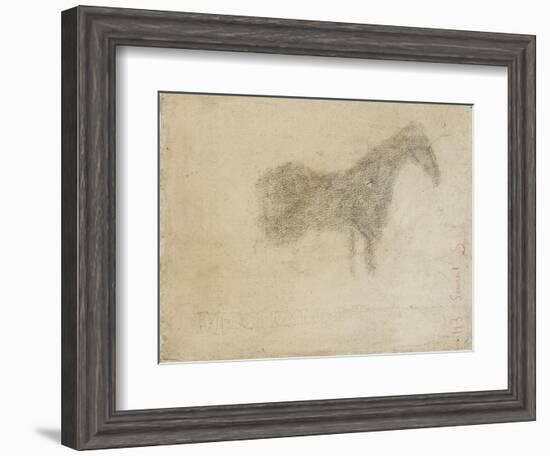 Silhouette d'un cheval, de profil à droite-Georges Seurat-Framed Giclee Print