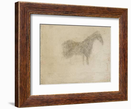 Silhouette d'un cheval, de profil à droite-Georges Seurat-Framed Giclee Print