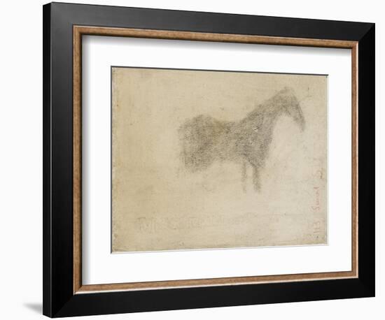 Silhouette d'un cheval, de profil à droite-Georges Seurat-Framed Giclee Print