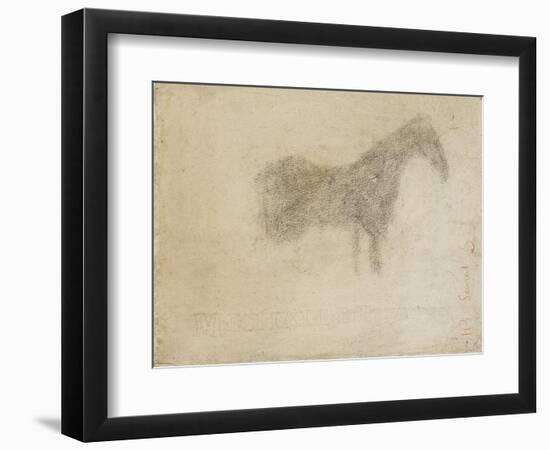 Silhouette d'un cheval, de profil à droite-Georges Seurat-Framed Giclee Print