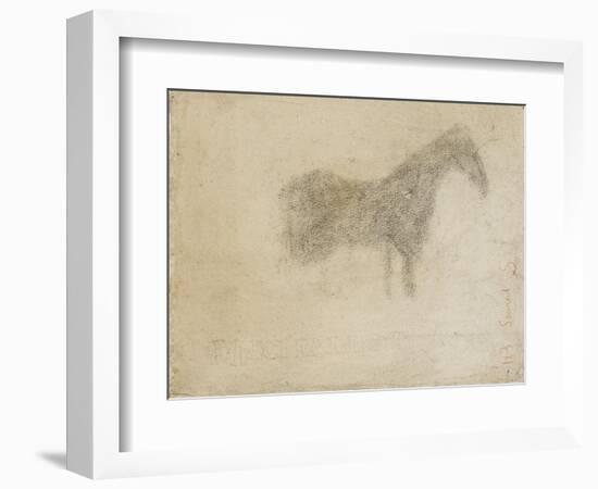 Silhouette d'un cheval, de profil à droite-Georges Seurat-Framed Giclee Print