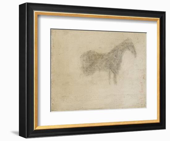 Silhouette d'un cheval, de profil à droite-Georges Seurat-Framed Giclee Print