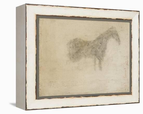 Silhouette d'un cheval, de profil à droite-Georges Seurat-Framed Premier Image Canvas