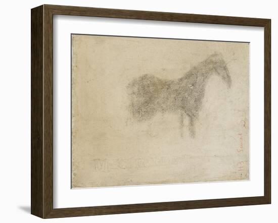 Silhouette d'un cheval, de profil à droite-Georges Seurat-Framed Giclee Print