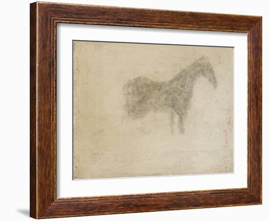 Silhouette d'un cheval, de profil à droite-Georges Seurat-Framed Giclee Print