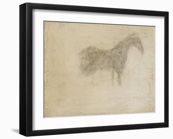 Silhouette d'un cheval, de profil à droite-Georges Seurat-Framed Giclee Print