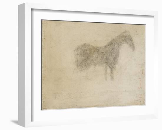 Silhouette d'un cheval, de profil à droite-Georges Seurat-Framed Giclee Print