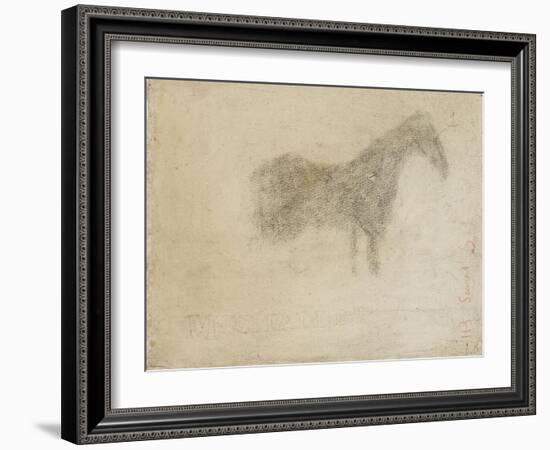 Silhouette d'un cheval, de profil à droite-Georges Seurat-Framed Giclee Print