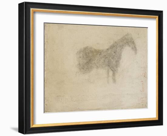 Silhouette d'un cheval, de profil à droite-Georges Seurat-Framed Giclee Print