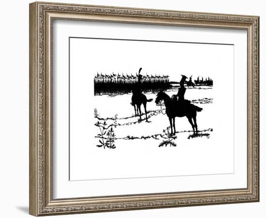 Silhouette for 'Ombres Chinoisses' from L'Epopee, 1898-Caran D'Ache-Framed Giclee Print