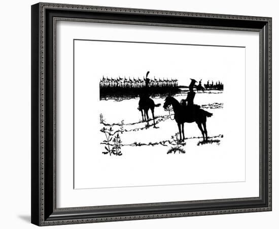 Silhouette for 'Ombres Chinoisses' from L'Epopee, 1898-Caran D'Ache-Framed Giclee Print