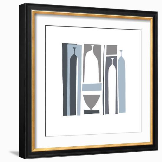 Silhouette, French Navy-Denise Duplock-Framed Giclee Print