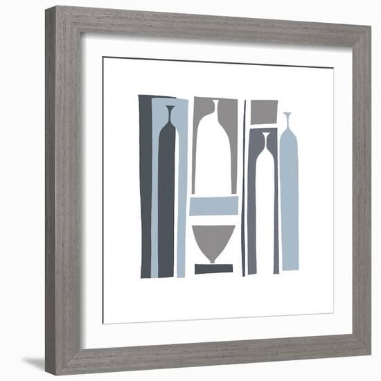 Silhouette, French Navy-Denise Duplock-Framed Giclee Print