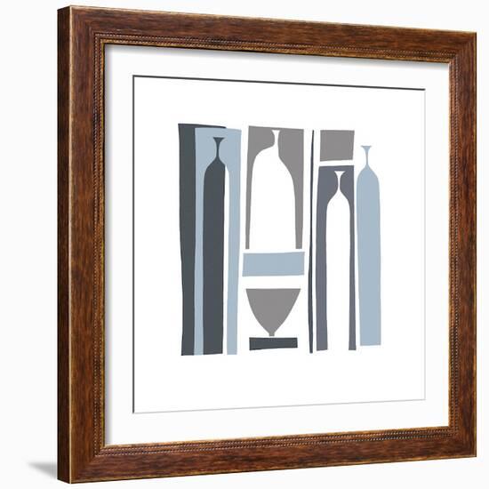 Silhouette, French Navy-Denise Duplock-Framed Giclee Print