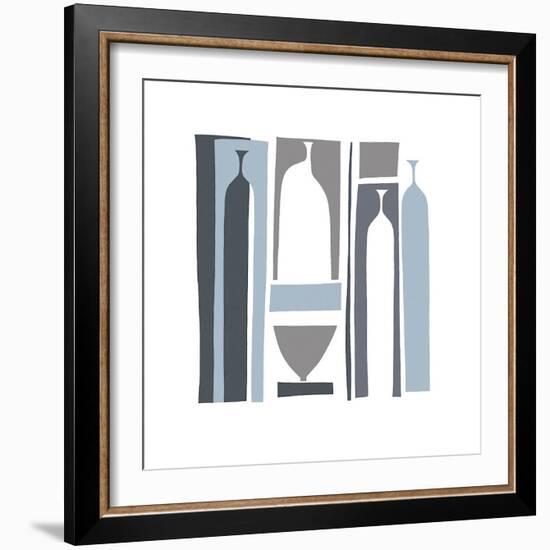 Silhouette, French Navy-Denise Duplock-Framed Giclee Print