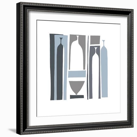 Silhouette, French Navy-Denise Duplock-Framed Giclee Print