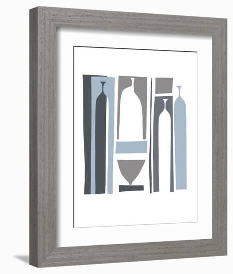 Silhouette - French Navy-Denise Duplock-Framed Art Print