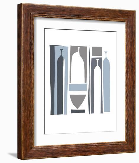 Silhouette - French Navy-Denise Duplock-Framed Art Print