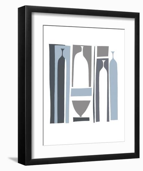 Silhouette - French Navy-Denise Duplock-Framed Art Print