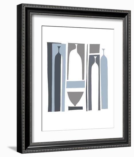 Silhouette - French Navy-Denise Duplock-Framed Art Print